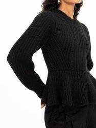 Freya Peplum Crew Neck Sweater