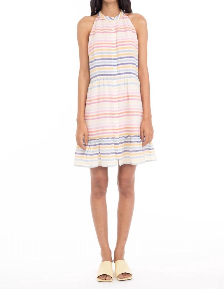 Indigo Dress - Candy Stripe