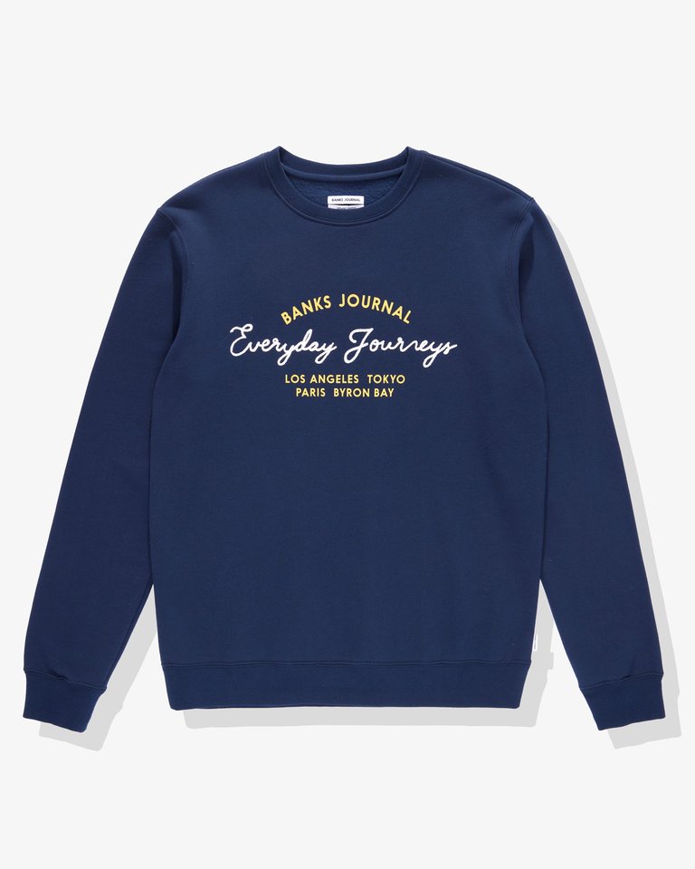 Cotery Crew Graphic Fleece - Dirty Denim