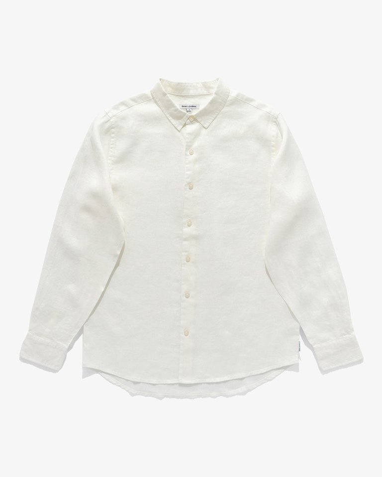 Hastings L/S Woven Shirt - Off White
