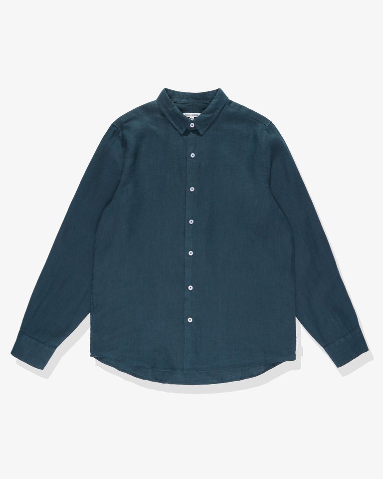 Hastings Long Sleeves Woven Shirt - Teal Slate