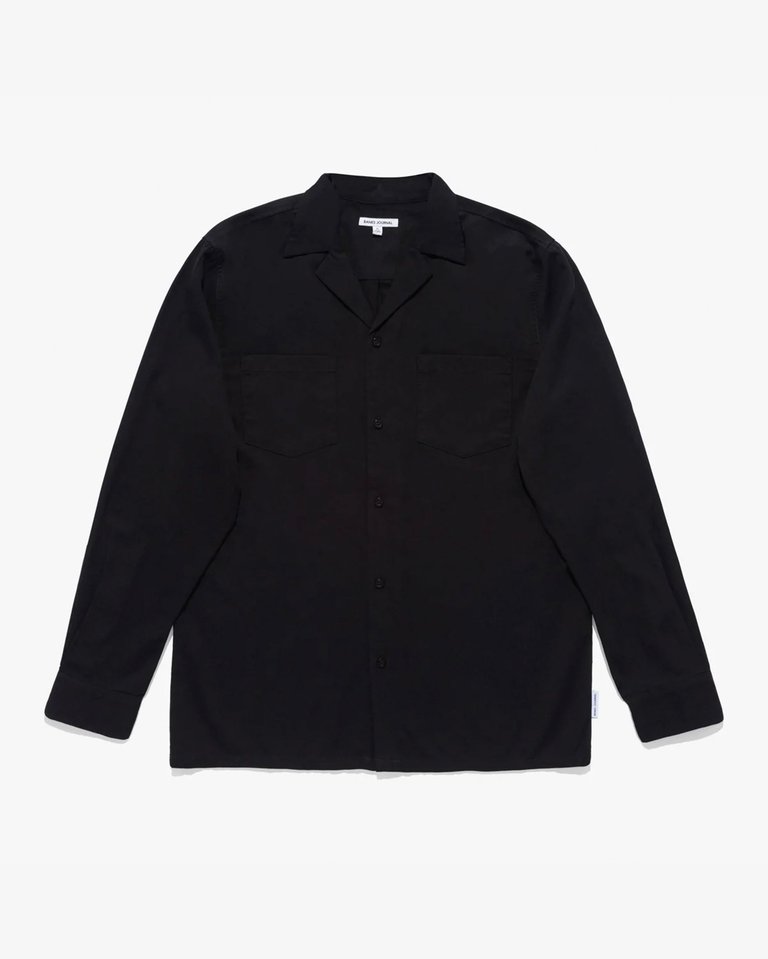 Jordi Long Sleeve Woven Shirt - Black