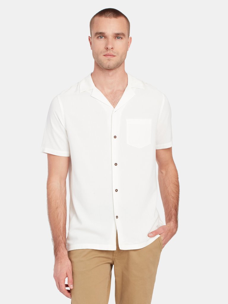 Nashua Short Sleeve Woven Shirt - Off White