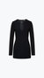 Fitted Crepe Tunic In Black - Black