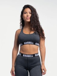 Barbell Sports Bra - Static Gray