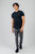 Fitted Drop Hem Tee - Black