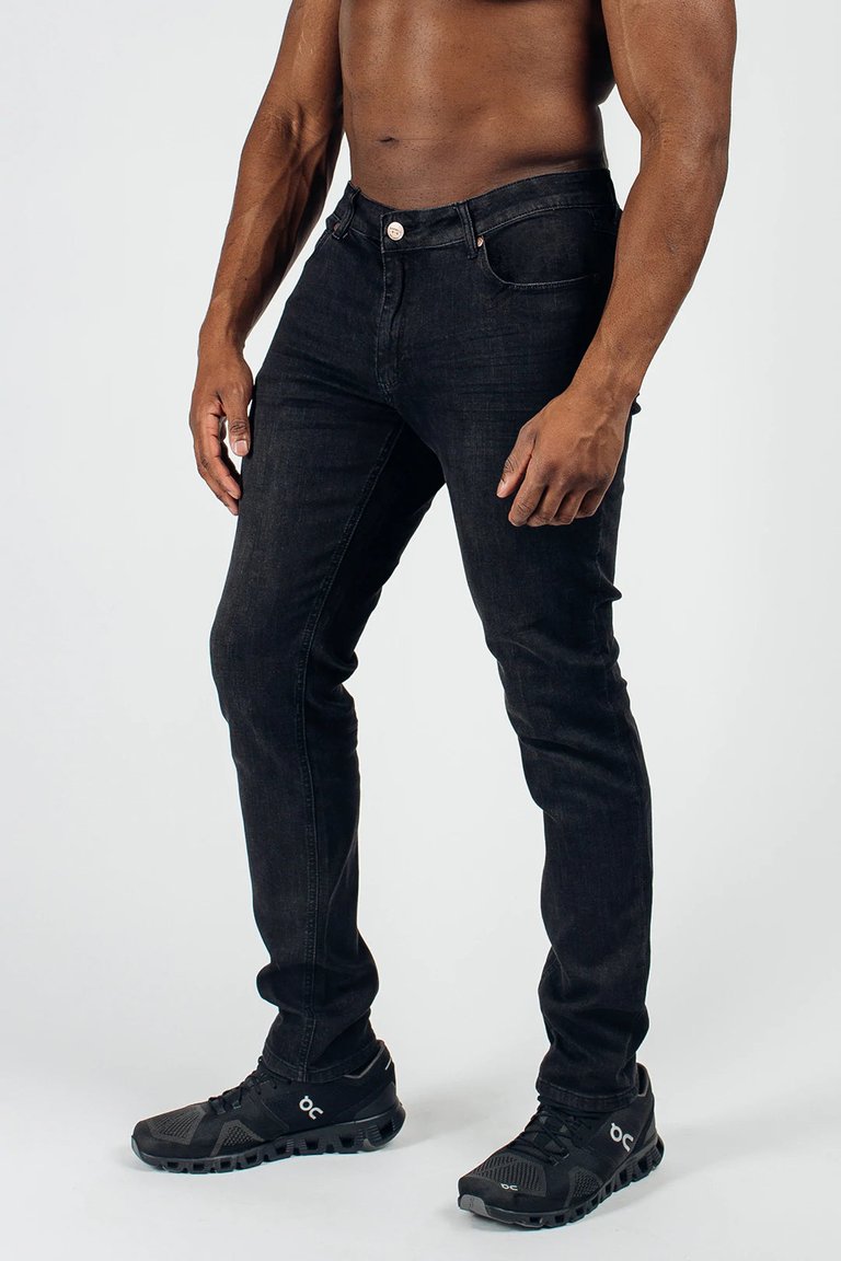 Slim Athletic Fit Jeans - Jet Black