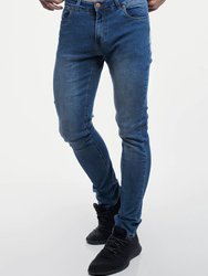 Straight Athletic Fit Jeans - Medium Wash