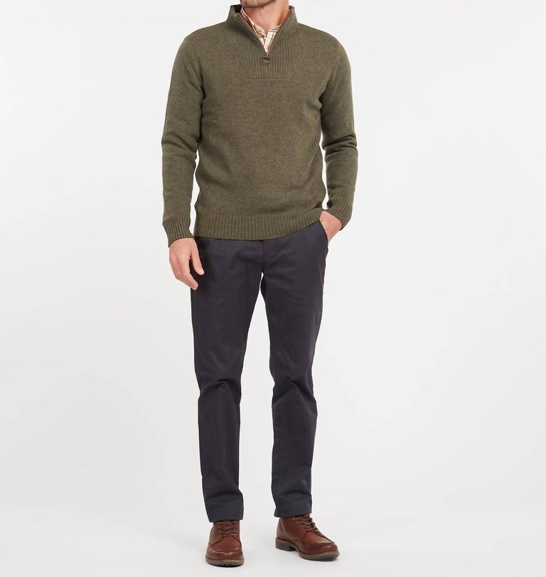 Men's Nelson Essential Half Zip Sweater - Green