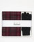 Tartan Scarf & Glove Gift Set In Burgundy - Burgundy