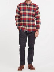 Valley Tailored Shirt In Rich Red