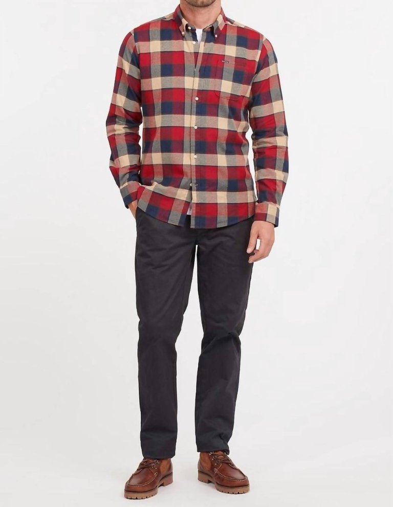 Valley Tailored Shirt In Rich Red