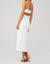 Cut Out Slit Midi Dress In Ivory