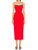 Martini Midi Dress In Fire Red - Fire Red