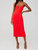 Vienna Midi Dress - Fire Red - Fire Red