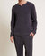 Cozy Chic Henley Lounge Top In Carbon - Carbon