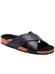 Mens Cancun Crossover Sandals - Black