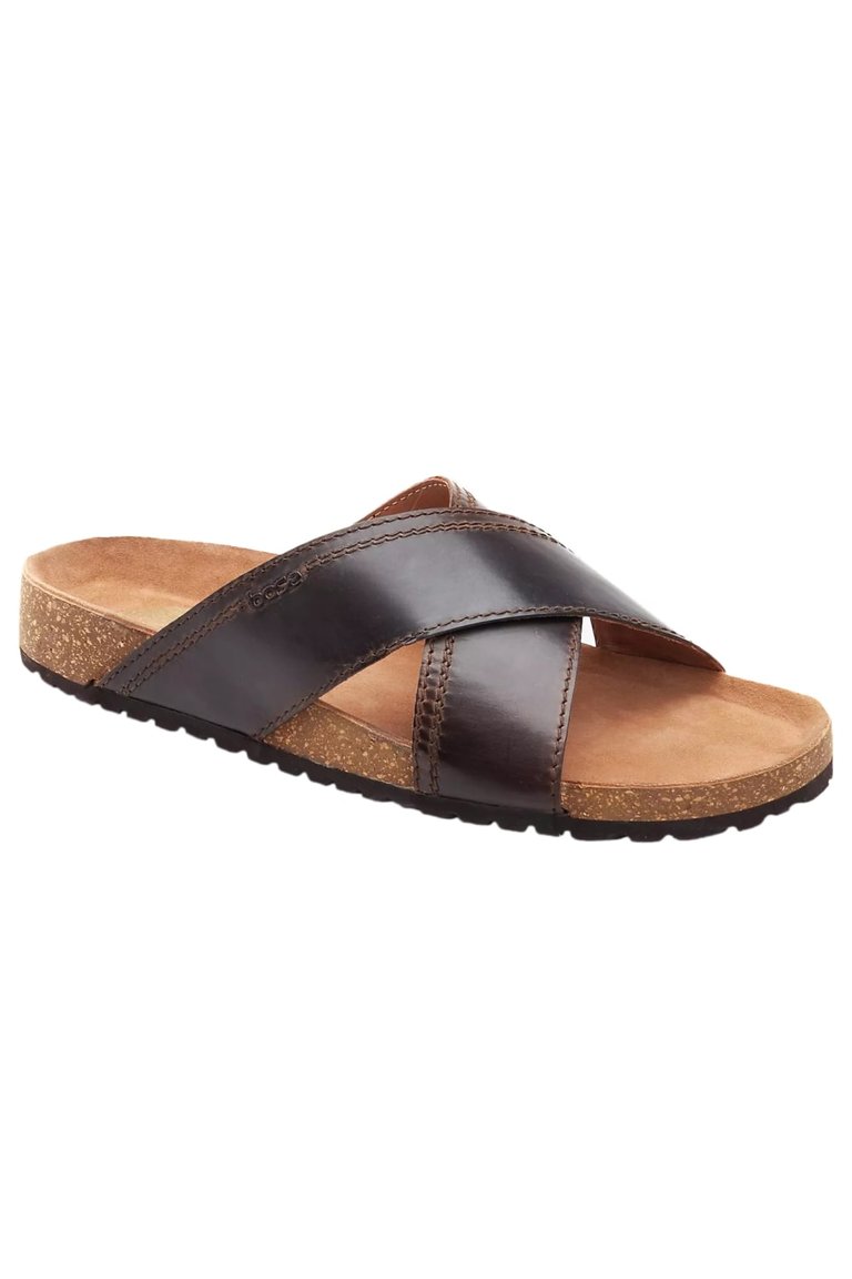 Mens Cancun Crossover Sandals - Brown