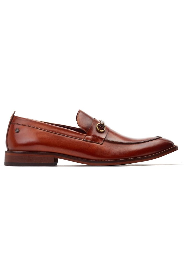 Mens Coda Leather Loafers (Burnt Tan) - Burnt Tan