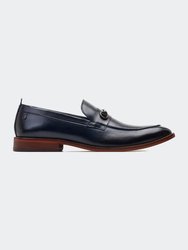 Mens Coda Leather Loafers - Navy - Navy