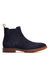 Mens Garrison Plain Leather Chelsea Boots - Dark Blue