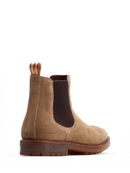 Mens Garrison Plain Leather Chelsea Boots - Sand