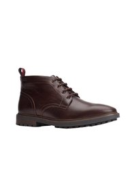 Mens Kimber Leather Chukka Boots - Dark Brown - Dark Brown