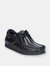 Mens Leather Event Waxy Lace Up Shoe - Black - Black
