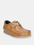 Mens Leather Event Waxy Lace Up Shoe - Tan - Tan