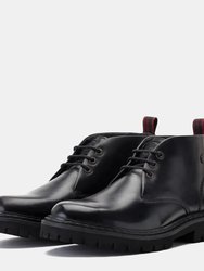 Mens Lomax Leather Chukka Boots (Black)