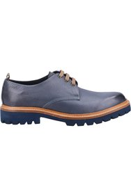 Mens Randolf Leather Derby Shoes - Navy