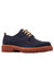 Mens Suede Chunky Heel Casual Shoes - Navy - Navy