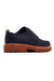 Mens Suede Chunky Heel Casual Shoes - Navy