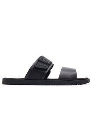 Mens Tangier Strappy Leather Sandals (Black)