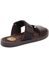 Mens Tangier Strappy Leather Sandals - Brown