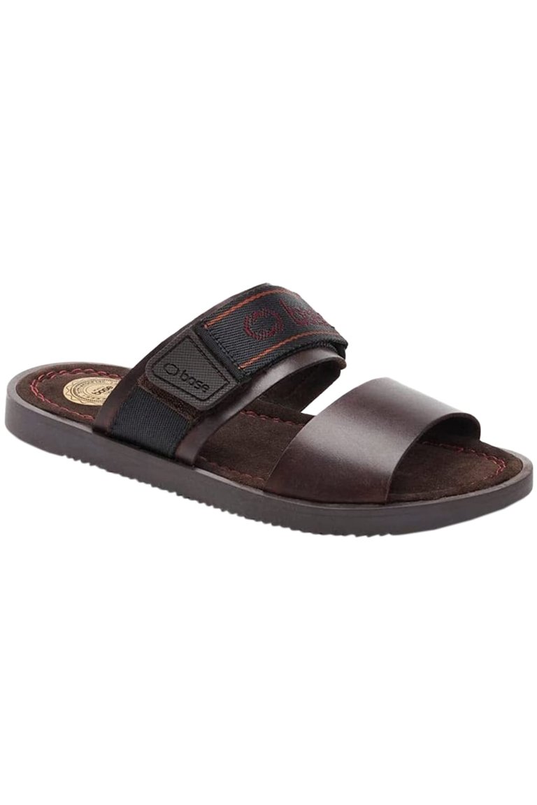 Mens Tangier Strappy Leather Sandals - Brown