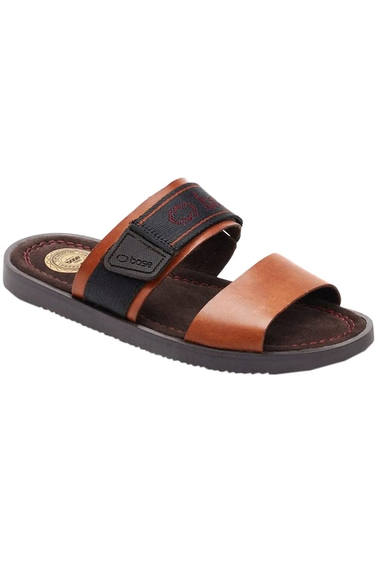 Mens Tangier Strappy Leather Sandals - Tan - Tan