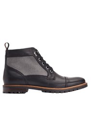 Mens Trenton Leather Safety Boots - Black/Gray