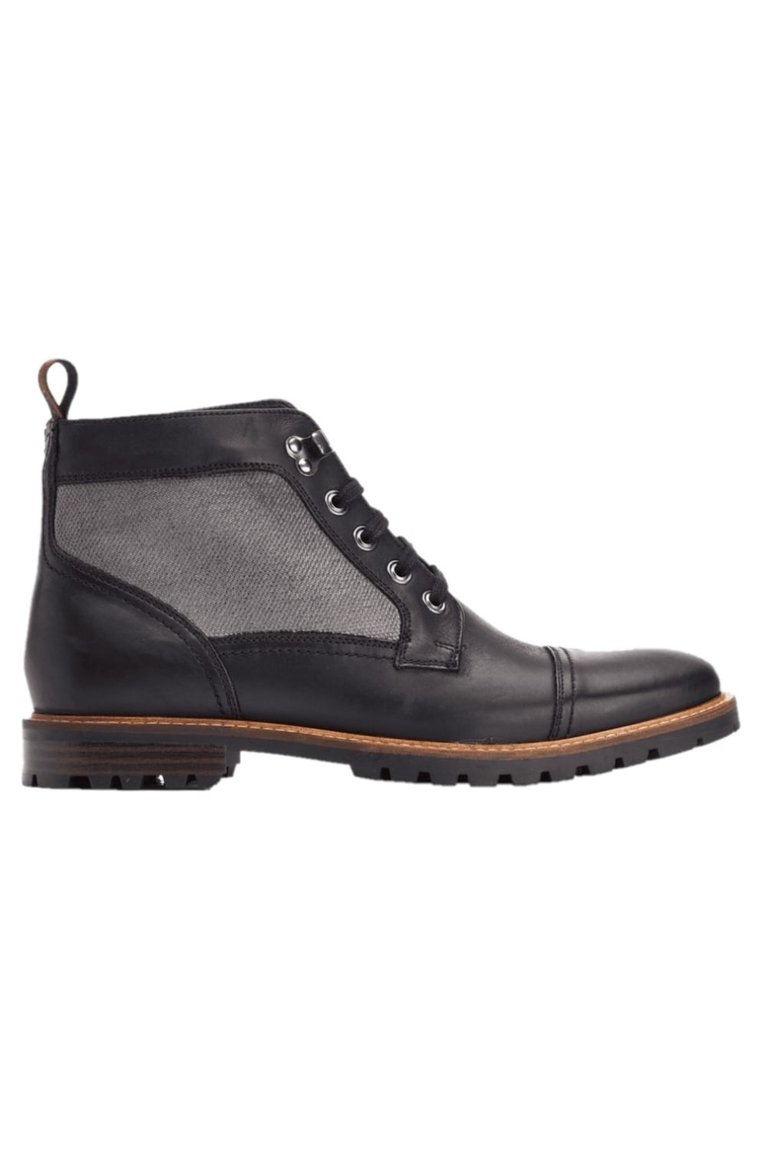 Mens Trenton Leather Safety Boots - Black/Gray