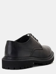 Mens Wick Leather Derby Shoes - Black