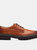 Mens Wick Leather Derby Shoes (Burnt Tan)