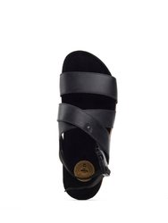 Womens/Ladies Holkham Strappy Leather Sandals - Black