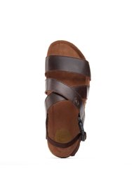 Womens/Ladies Holkham Strappy Leather Sandals - Brown