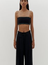 Slim Rib Bandeau - Black