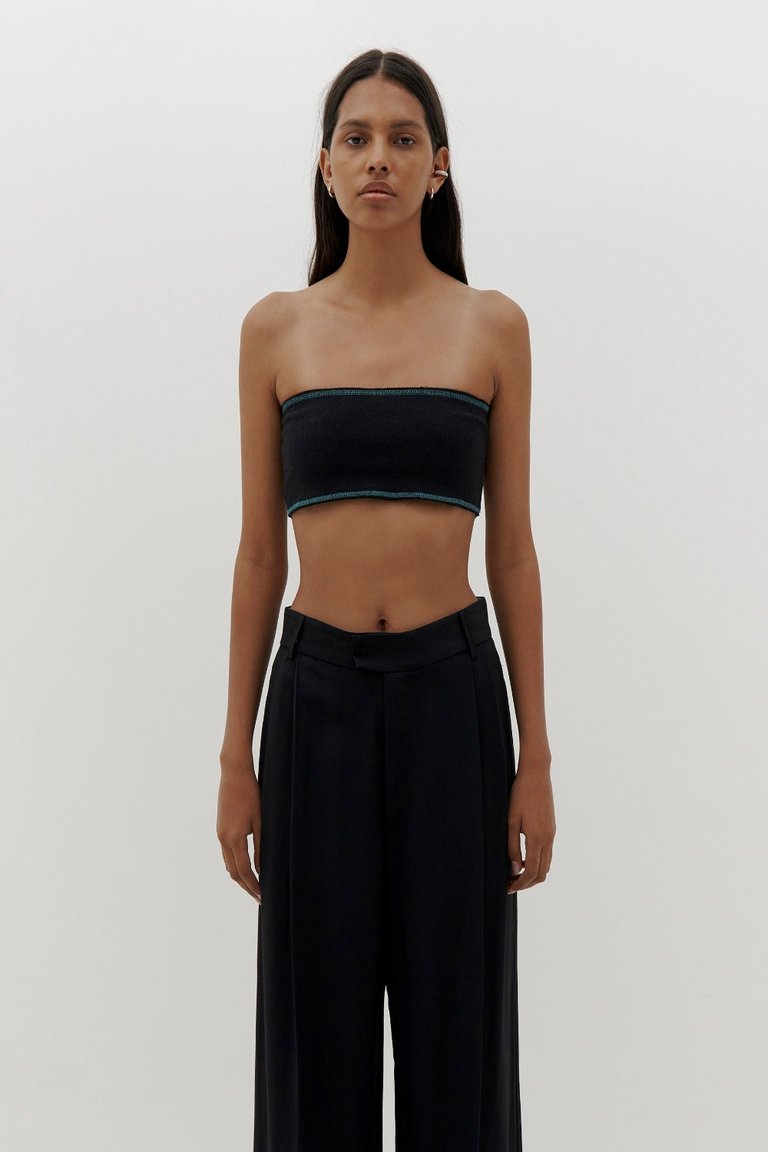 Slim Rib Bandeau - Black