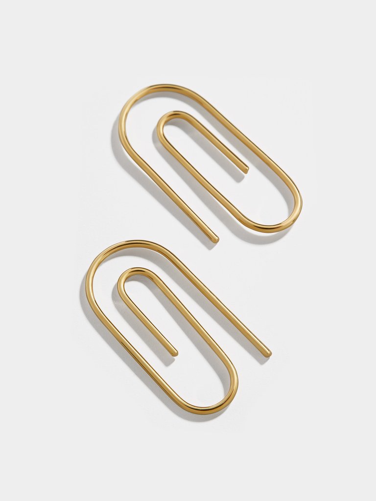 Clip 18K Gold Vermeil Hoop Earrings - Gold