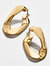 Michel Large Curb Chain Hoop Earrings - Gold - Gold