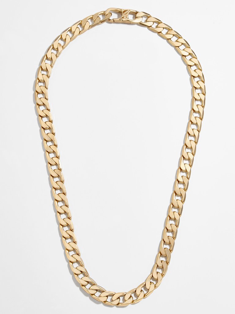 Small Michel Curb Chain Necklace - Gold