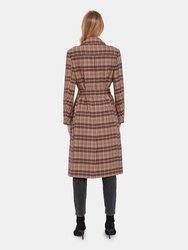 Deidra Oversized Check Trench Coat 