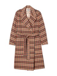 Deidra Oversized Check Trench Coat 